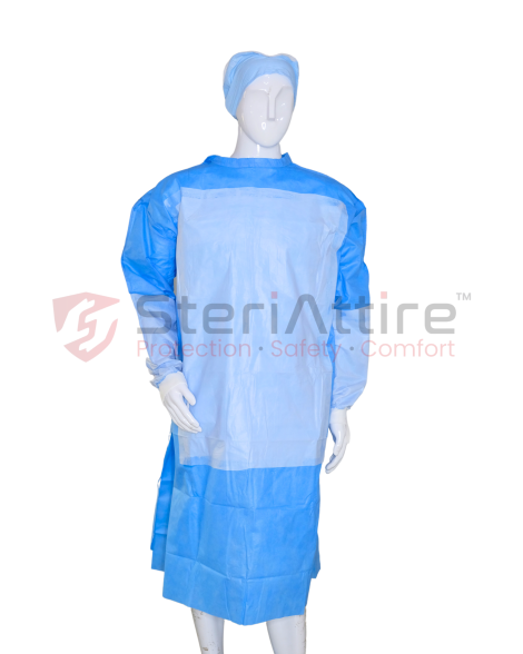 DISPOSABLE WRAPAROUND REINFORCED SURGICAL GOWN