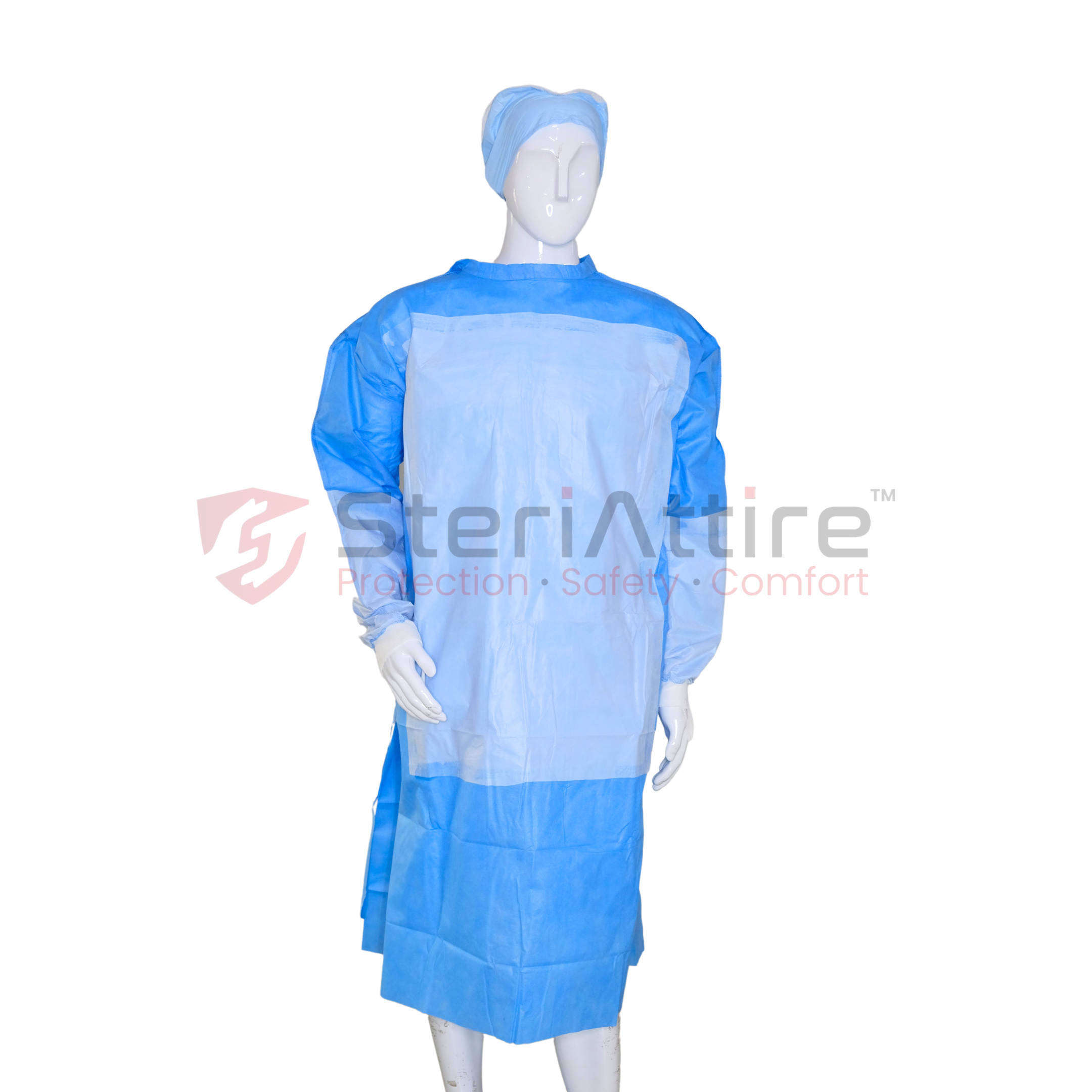 DISPOSABLE WRAPAROUND REINFORCED SURGICAL GOWN