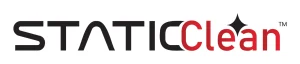 Logo of Static Clean, a brand by SteriAttire for Antistatic Cleanrooms in Electronics and Solar sectors.