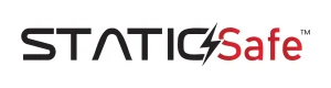 Logo of Static Safe brand by SteriAttire for ESD cleanroom garments for Pharma Industries and Laboratories.